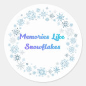 Rond Winter Snowflake Wreath Sticker (Devant)