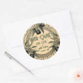 Rond With Olive Our Love Wedding Favor Sticker (Enveloppe)