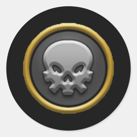 Rond Wizard101 Sticker de l'école de la mort (Devant)