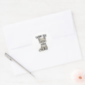 Rond Wolf Thank You Sticker (Enveloppe)