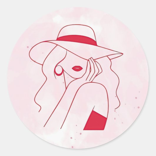 Rond Woman Sticker (Devant)