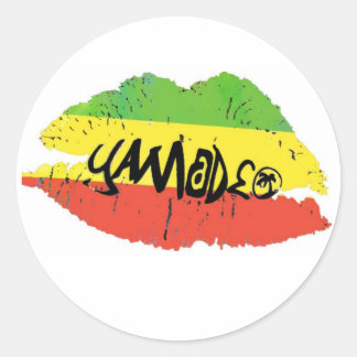 Rond Yamadeo Kiss blanc STICKER