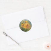 Rond Yellow Rose sticker (Enveloppe)