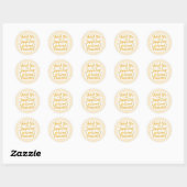 Rond Yellow Thank You Packaging Sticker (Feuille)