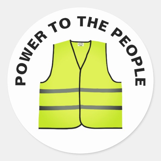 Rond Yellow vest protest sticker (Devant)