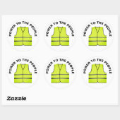 Rond Yellow vest protest sticker (Feuille)