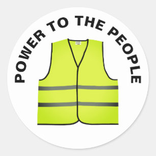 Rond Yellow vest protest sticker