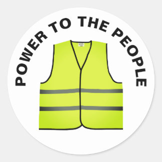 Rond Yellow vest protest sticker