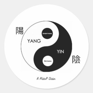 Rond Yin et Yang - Sticker MisterP
