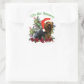 Rond Yorkie 'Tis Sason Sticker (Sac)