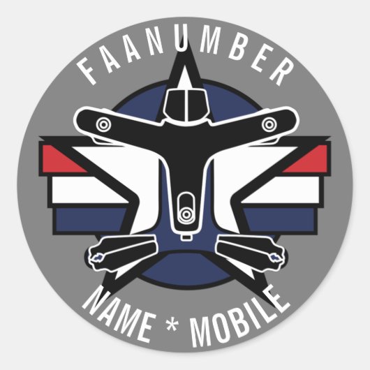 Rond Your input Drone Sticker with CREATIVE DRONE logo (Devant)