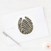 Rond Zebra Botanical Hoofprint Nature Sticker (Enveloppe)