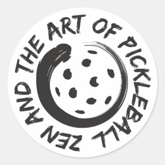 Rond Zen et l'art de Pickleball sticker 3"