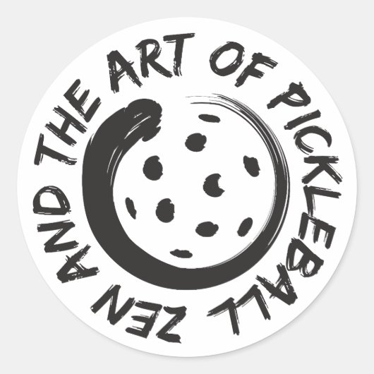 Rond Zen et l'art de Pickleball sticker 3" (Devant)