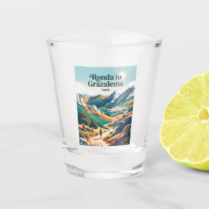 Ronda naar Grazalema Spanje Shot Glas