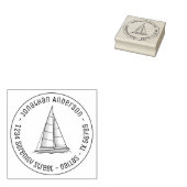 Rondadres Nauze-zeilboot Rubberstempel (Gestempeld)