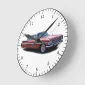 Ronde 1956 impala avec horloge à nageoires (Angle)