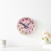 Ronde 50e anniversaire Horloge avec Fleur et abeilles (Maison)