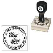 Ronde aangepaste Jouw tekst met Logo rubberen stem Rubberstempel (Gestempeld)