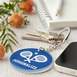 Ronde aangepaste sleutelhanger cadeau voor padel s