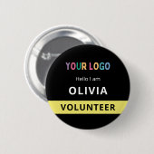 Ronde Aangepaste Vrijwilliger Evenement Badge Naam Button 5,7 Cm (Voorkant /achterkant)