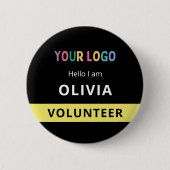 Ronde Aangepaste Vrijwilliger Evenement Badge Naam Ronde Button 5,7 Cm (Voorkant)
