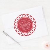 Ronde aardbeienconserveren of jam potje voedseleti sticker (Envelop)