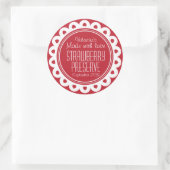 Ronde aardbeienconserveren of jam potje voedseleti sticker (Tas)