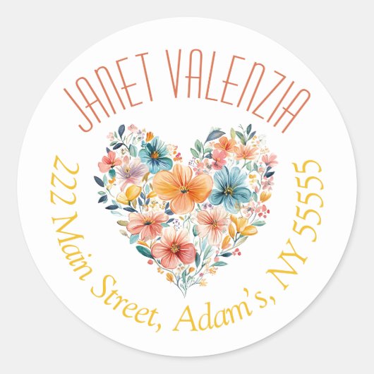 Ronde adresetiketten ronde sticker (Voorkant)