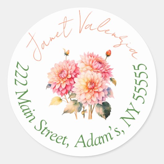 Ronde adresetiketten ronde sticker (Voorkant)