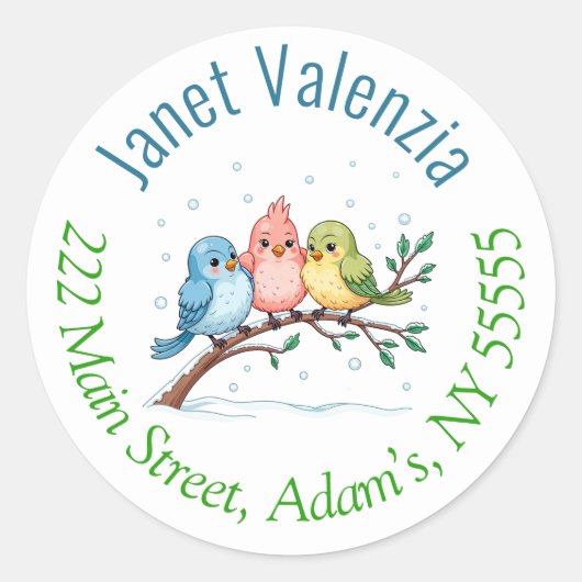 Ronde adresetiketten ronde sticker (Voorkant)