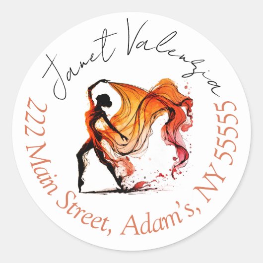 Ronde adresetiketten ronde sticker (Voorkant)