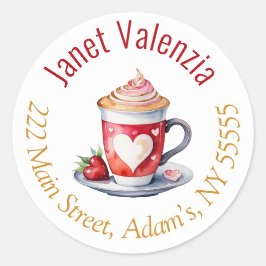 Ronde adresetiketten ronde sticker (Voorkant)