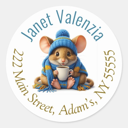 Ronde adresetiketten sticker (Voorkant)