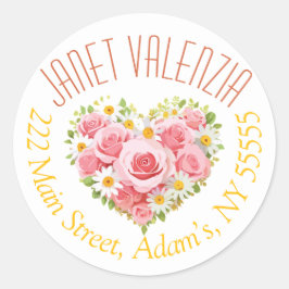 Ronde adresetiketten sticker