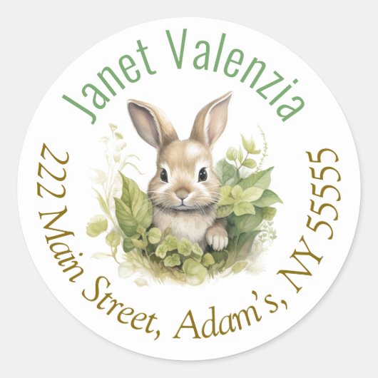 Ronde adresetiketten sticker (Voorkant)