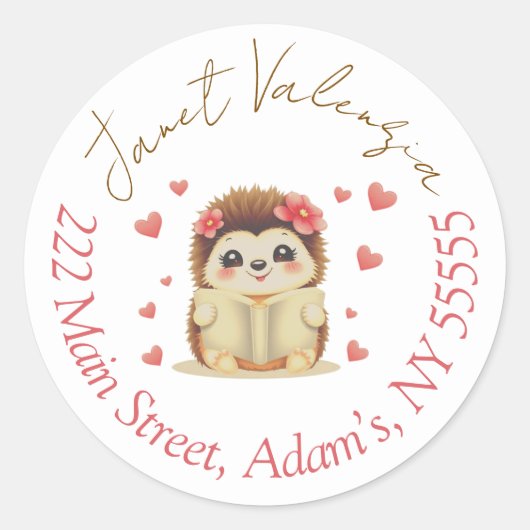 Ronde adresetiketten sticker (Voorkant)