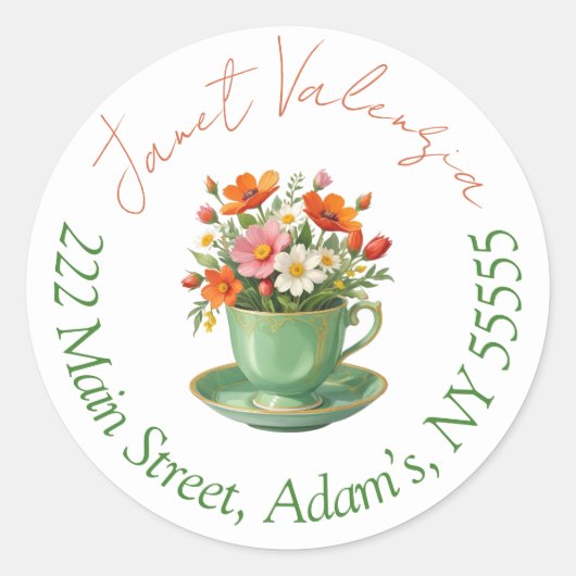 Ronde adresetiketten sticker (Voorkant)