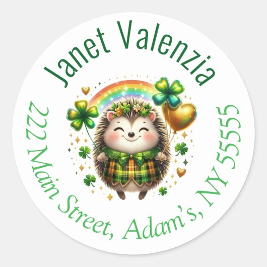 Ronde adresetiketten sticker (Voorkant)