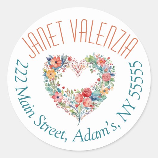 Ronde adresetiketten sticker (Voorkant)