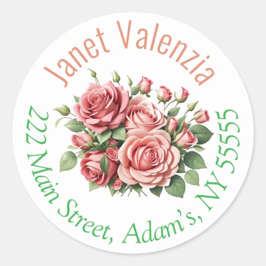 Ronde adresetiketten sticker (Voorkant)