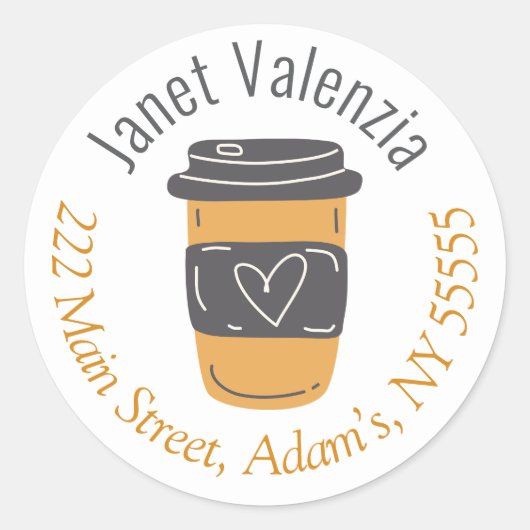 Ronde adresetiketten sticker (Voorkant)