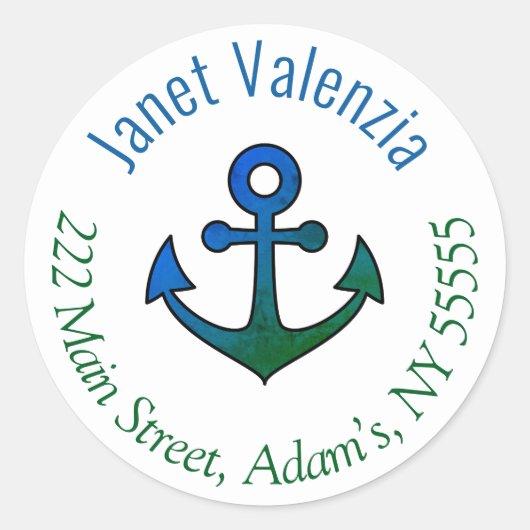 Ronde adresetiketten sticker (Voorkant)