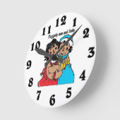 Ronde Afrique américaine et Andy Wall Horloge (Angle)