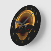 Ronde Alien Espace Pilote Amusant Sci-fi Mur Horloge (Angle)