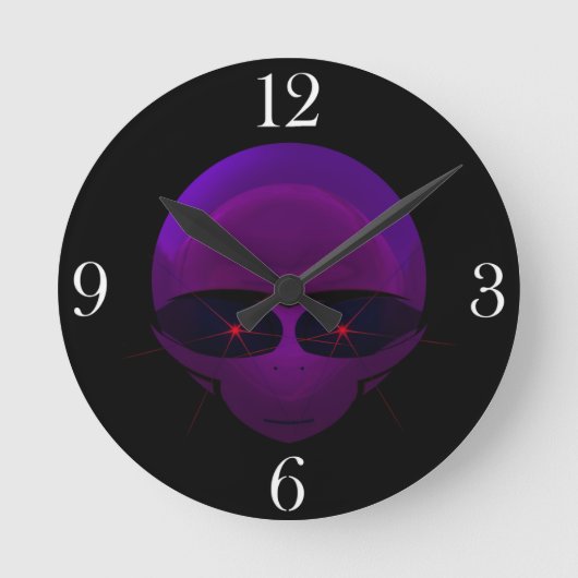 Ronde Alien Space Pilot Fun E.T. Sci-fi Wall Horloge (Recto)