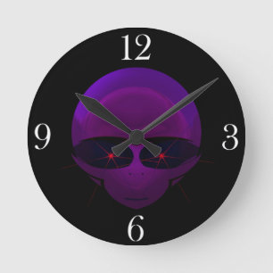Ronde Alien Space Pilot Fun E.T. Sci-fi Wall Horloge