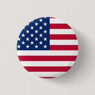 Ronde Amerikaanse vlag Button 3,2 Cm