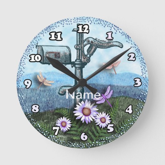 Ronde Ancienne horloge de boîte aux lettres (Recto)