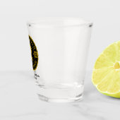 ronde badge Elegante Gentleman Groomsmen Shot Glas (Rechts)